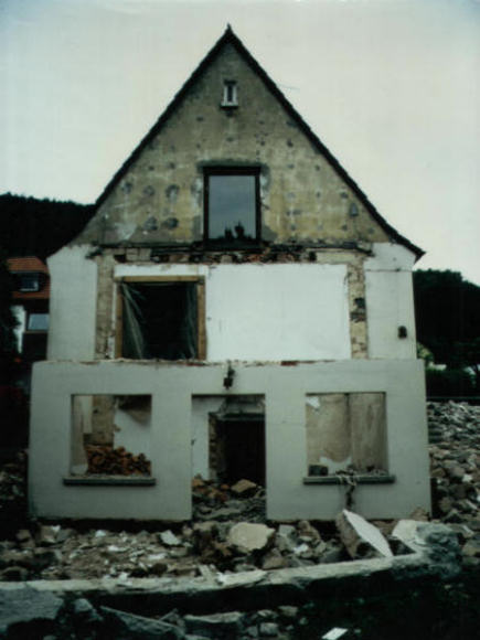 Unser Bürogebäude während der Sanierung und Erweiterung